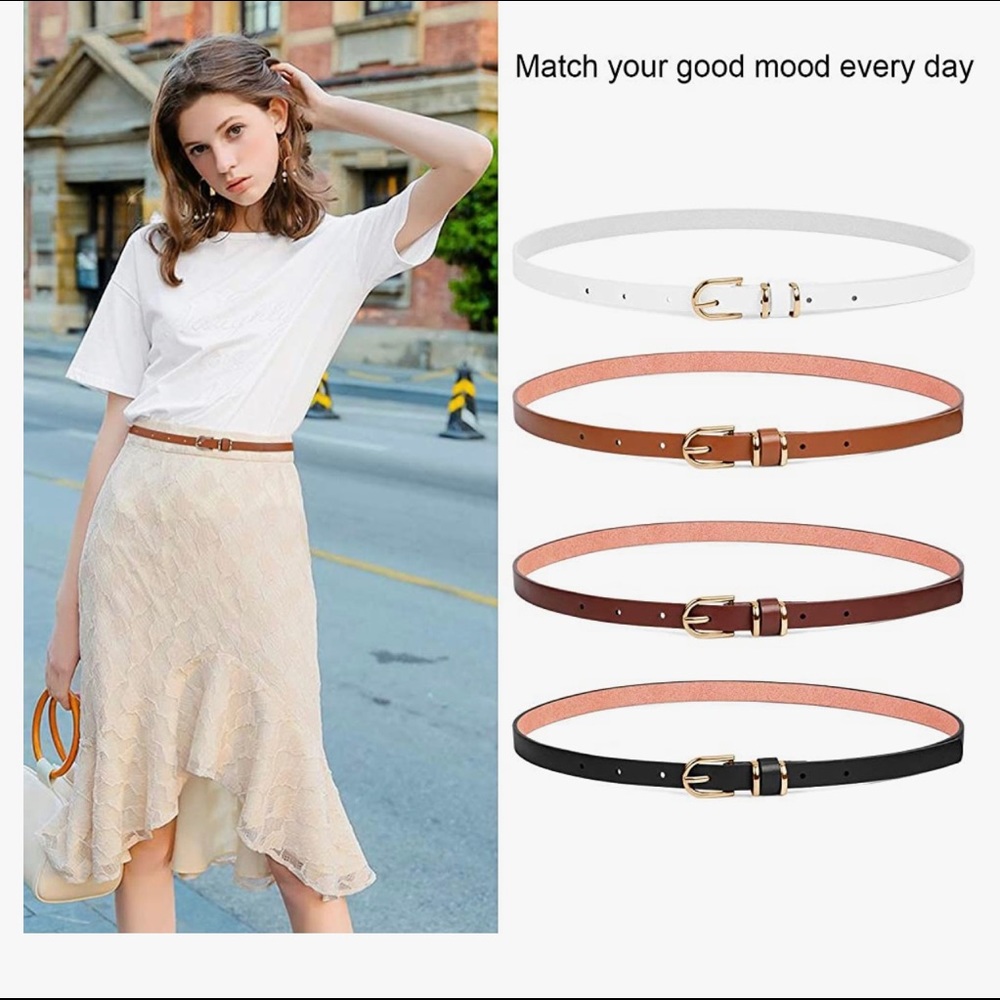 Set 4 Thin Belts - Picture 2 of 10
